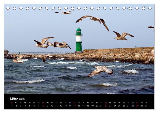 Produktbild: Warnem&uuml;nde - Maritime Landschaften (Tischkalender 2026 DIN A5 quer), CALVENDO Monatskalender