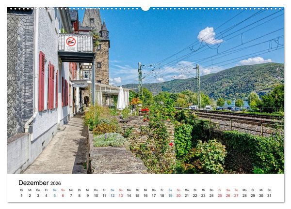 Produktbild: Bacharach - Fachwerkromantik am Rhein (hochwertiger Premium Wandkalender 2026 DIN A2 quer), Kunstdruck in Hochglanz