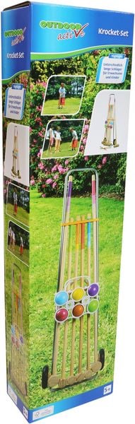 Produktbild: Outdoor active Krocketwagen f&uuml;r 6 Spieler, L&auml;nge 92 cm