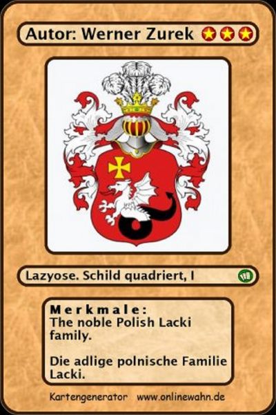 Produktbild: The noble Polish Lacki family. Die adlige polnische Familie Lacki.