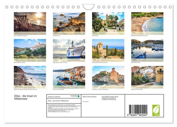 Produktbild: Elba - die Insel im Mittelmeer (Wandkalender 2026 DIN A4 quer), CALVENDO Monatskalender