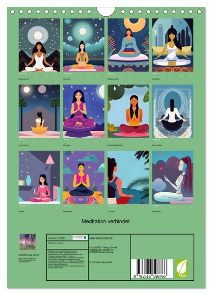 Produktbild: Meditation verbindet (Wandkalender 2026 DIN A4 hoch), CALVENDO Monatskalender