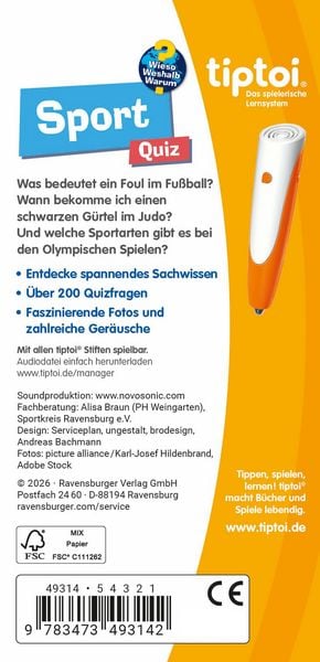 Produktbild: tiptoi&reg; Wieso? Weshalb? Warum? Quiz - Sport