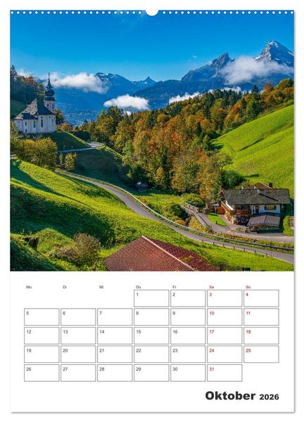 Produktbild: Oberbayerische Alpen (Wandkalender 2026 DIN A2 hoch), CALVENDO Monatskalender