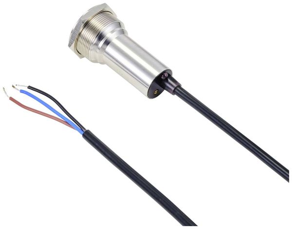 Produktbild: TRU COMPONENTS TC-10091084 ONPOW91-25D10BYSSNR6-24VDC Ber&uuml;hrungsloser Schalter 6 V, 24 V 300 mA 1 x Aus/(Ein) tastend Rot 1 St.