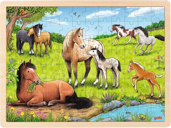 Produktbild: Einlegepuzzle Sommer auf der Pferdewiese