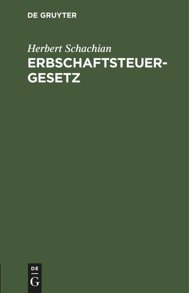 Produktbild: Erbschaftsteuergesetz