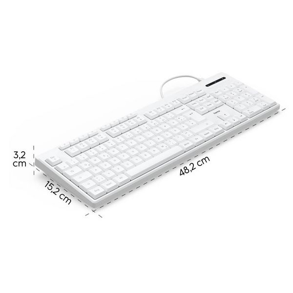 Produktbild: hama 00173053 USB-Tastatur \"CK-200\", kabelgebunden, 8 Media-Tasten, Wei&szlig;, QWERTZ DE