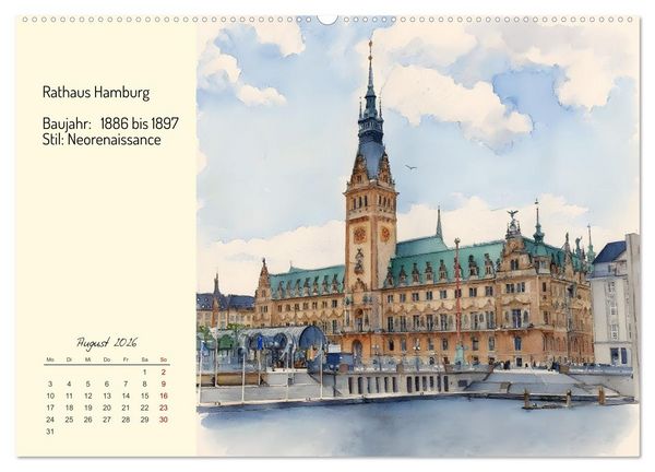 Produktbild: Prunkvolle deutsche Rath&auml;user (Wandkalender 2026 DIN A2 quer), CALVENDO Monatskalender