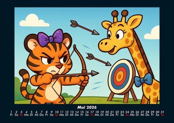 Produktbild: Tina & Nala bei den Olympischen Spielen 2026 Fotokalender DIN A4
