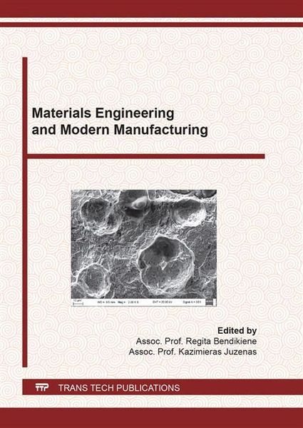 Produktbild: Materials Engineering and Modern Manufacturing
