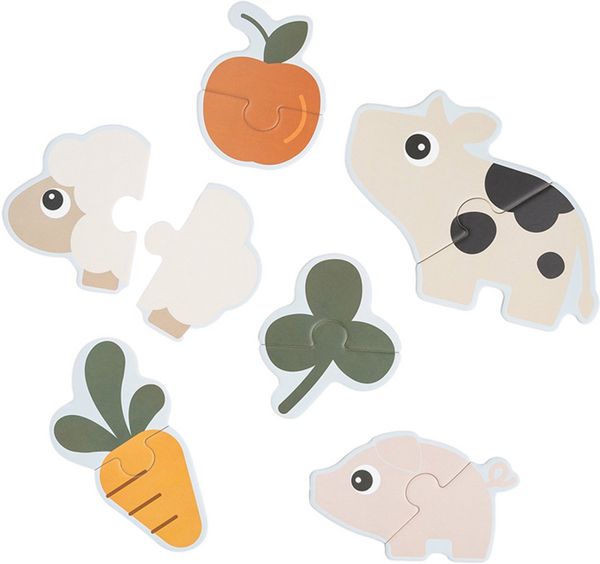 Puzzleset Tiny farm Farbmix