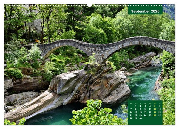 Produktbild: WANDERN &uuml;ber Stock und Stein in der Schweiz (hochwertiger Premium Wandkalender 2026 DIN A2 quer), Kunstdruck in Hochglanz