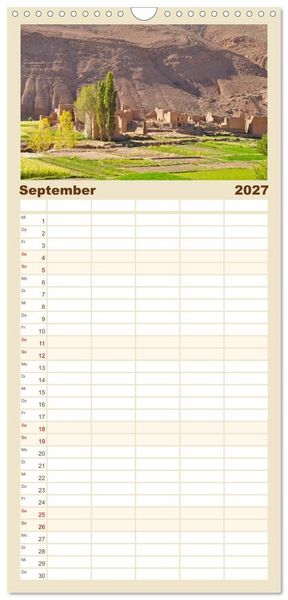 Produktbild: Familienplaner 2027 - Erlebe mit mir das traumhafte Marokko mit 5 Spalten (Wandkalender, 21 x 45 cm) CALVENDO