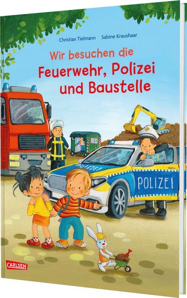 Max-Bilderbücher: Wir besuchen die Feuerwehr, Polizei und Baustelle, Gebundene Ausgabe von Christian Tielmann, Carlsen, 978-3-551-52332-7