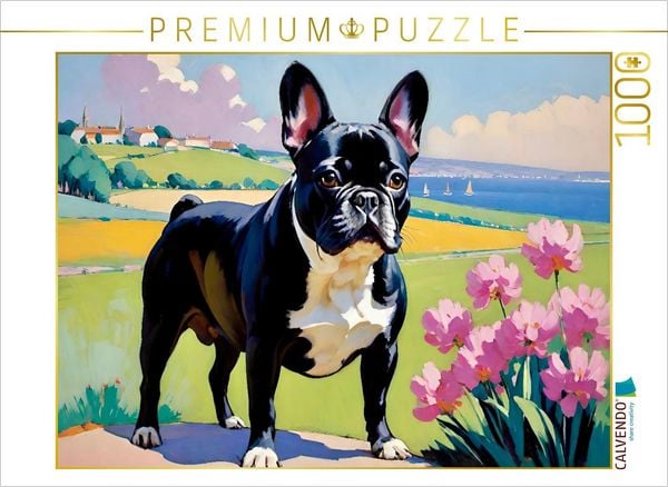 CALVENDO Puzzle Französische Bulldogge | 1000 Teile Lege-Größe 64x48cm Foto-Puzzle für glückliche Stunden