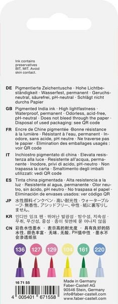 Produktbild: Faber-Castell Tuschestifte Pitt Artist Pens Manga Shojo, 6er Etui