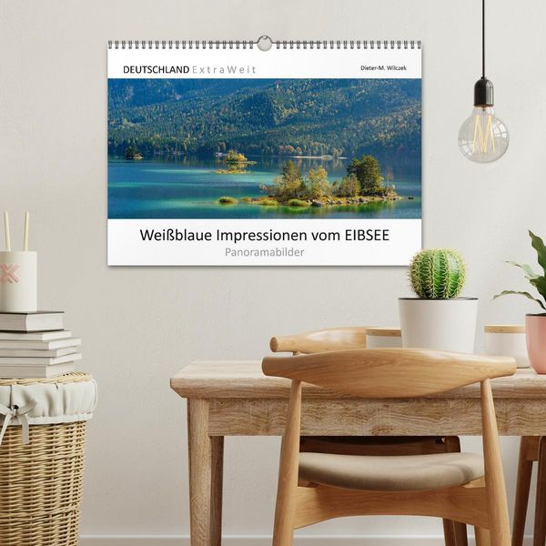 Produktbild: Wei&szlig;blaue Impressionen vom Eibsee (Wandkalender 2026 DIN A3 quer), CALVENDO Monatskalender