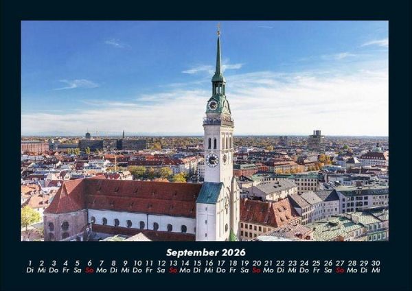 Produktbild: M&uuml;nchen 2026 Fotokalender DIN A4