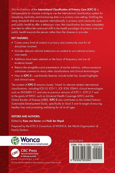 Produktbild: ICPC-3 International Classification of Primary Care