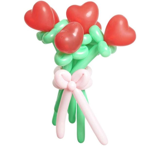 Produktbild: Ballonstrau&szlig; Herzen, Rot
