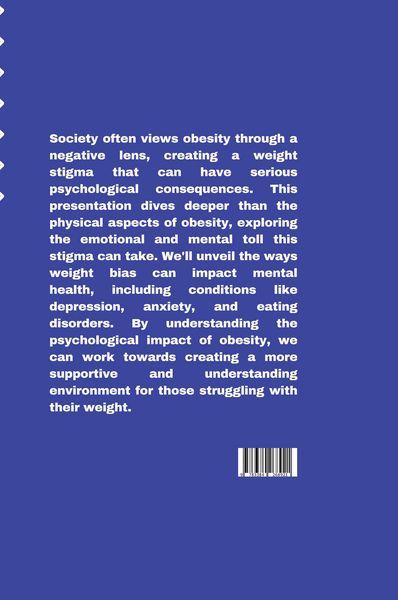 Produktbild: Unmasking the Stigma: Unveiling the Psychological Toll of Obesity