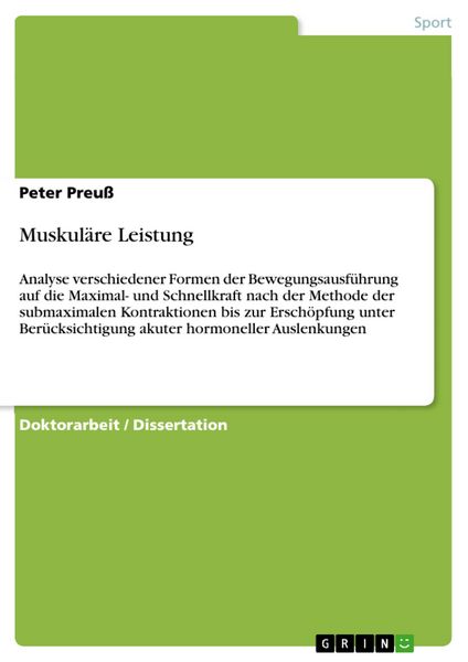 Produktbild: Muskul&auml;re Leistung