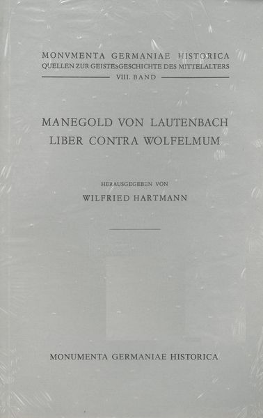Produktbild: Manegold von Lautenbach, Liber contra Wolfelmum