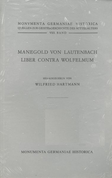 Produktbild: Manegold von Lautenbach, Liber contra Wolfelmum