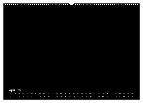 Produktbild: Bastelkalender: DIY Kreativ-Kalender -schwarz- (Wandkalender 2026 DIN A2 quer), CALVENDO Monatskalender