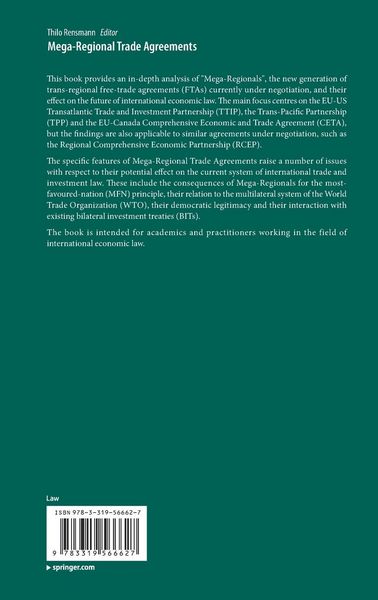Produktbild: Mega-Regional Trade Agreements