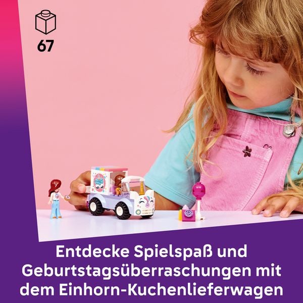 Produktbild: LEGO Friends 42675 Einhorn-Kuchenlieferwagen, Spielzeug mit Mini Puppen