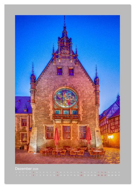 Produktbild: Quedlinburg - K&ouml;nigspfalz & Mitglied der Hanse (hochwertiger Premium Wandkalender 2026 DIN A2 hoch), Kunstdruck in Hochglanz