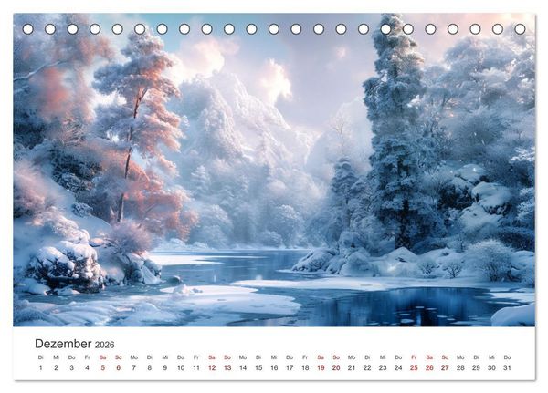 Produktbild: Anime - Welten: Eine Reise durch vertr&auml;umte Welten (Tischkalender 2026 DIN A5 quer), CALVENDO Monatskalender