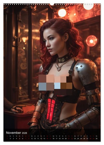 Produktbild: Steampunk - Stadtleben - Rotlichtviertel (hochwertiger Premium Wandkalender 2026 DIN A2 hoch), Kunstdruck in Hochglanz