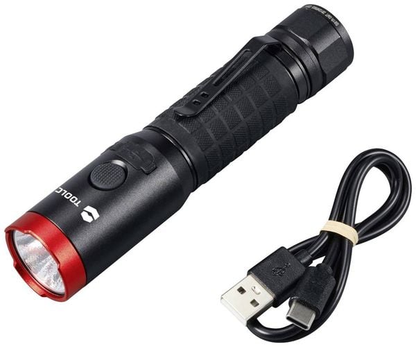 Produktbild: TOOLCRAFT TO-9469536 LED Handlampe verstellbar, mit Magnethalterung, mit G&uuml;rtelclip Li-Ionen Akkus 1000 lm 5 h 176 g