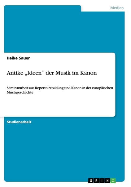 Produktbild: Antike "Ideen" der Musik im Kanon