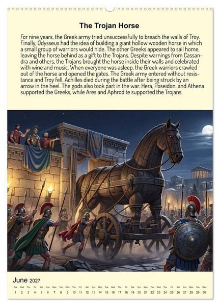 Produktbild: Legends of the Greek Mythology (Wall Calendar 2027 DIN A2 portrait), CALVENDO 12 Month Wall Calendar