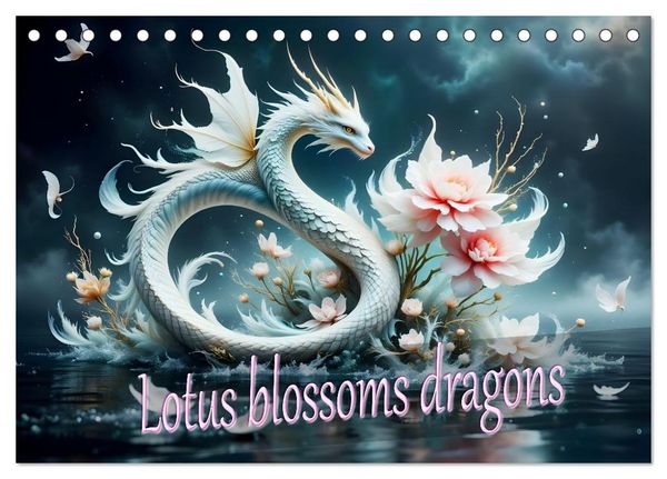 Produktbild: Lotus blossom dragons (Desk Calendar 2027 DIN A5 landscape), CALVENDO 12 Month DeskCalendar