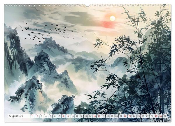 Produktbild: Die Essenz von China - Chinesische Landschaften und Symbole in Harmonie (Wandkalender 2026 DIN A2 quer), CALVENDO Monatskalender