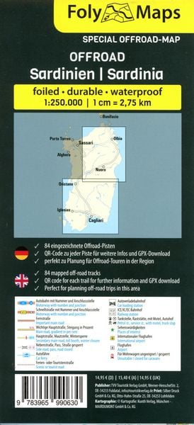 Produktbild: FolyMaps OFFROAD Sardinien 1:250 000