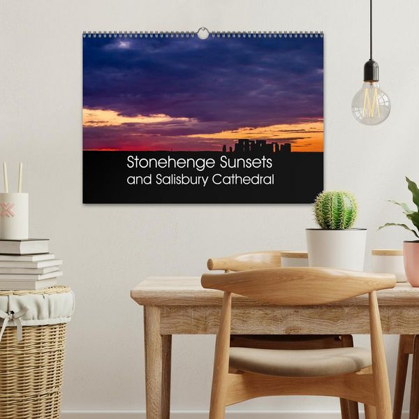 Produktbild: Stonehenge Sunsets & Salisbury Cathedral (Wall Calendar 2026 DIN A3 landscape), CALVENDO 12 Month Wall Calendar