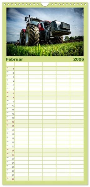 Produktbild: Familienplaner 2026 - Agrartechnik mit 5 Spalten (Wandkalender, 21 x 45 cm) CALVENDO