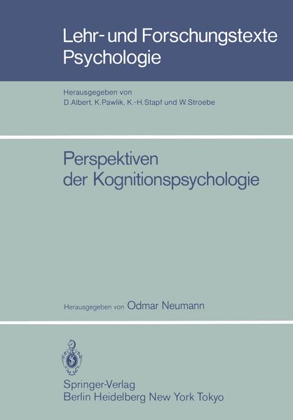 Produktbild: Perspektiven der Kognitionspsychologie