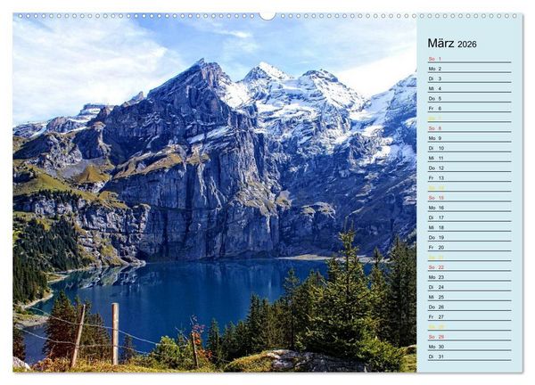 Produktbild: Gr&uuml;ezi . Landschaften in der Schweiz Planer (Wandkalender 2026 DIN A2 quer), CALVENDO Monatskalender