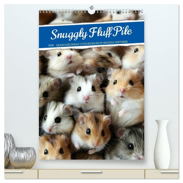 Snuggly Fluff Piles (High Quality Premium Wall Calendar 2026 DIN A2 portrait),CALVENDO 12 Month Wall Calendar