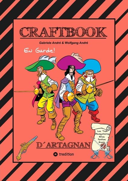 Produktbild: Craftbook - D&acute;artngnan - 100 Seiten Tolle Musketier Motive - Wissenswertes - Knifflige R&auml;tsel & Aufgaben - Schl&ouml;sser - Ritter - K&ouml;nig - Adel