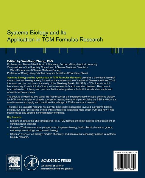 Produktbild: Systems Biology and Its Application in TCM Formulas Research