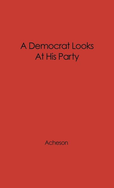 Produktbild: A Democrat Looks at His Party
