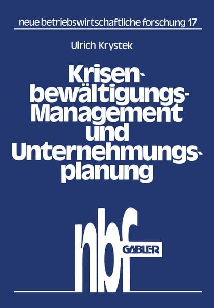 Produktbild: Krisenbew&auml;ltigungs-Management und Unternehmungsplanung